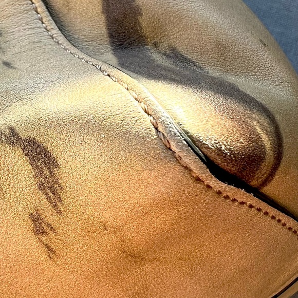 Moschino Leather Recycle Drawstring Bag Tote With Shoulder Strap - Picture 8 of 14